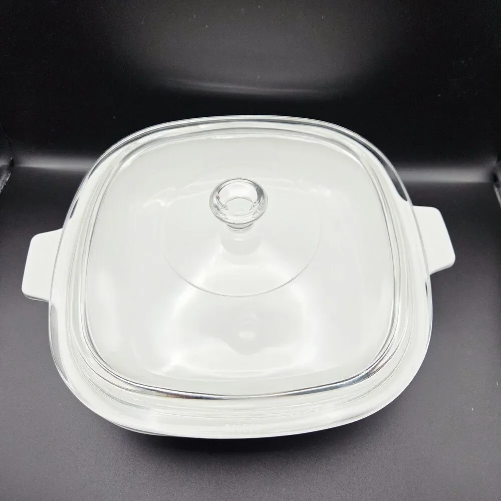 Vintage Corning Ware MW-8 Micromate Browner Dish w/ Original Pyrex Lid